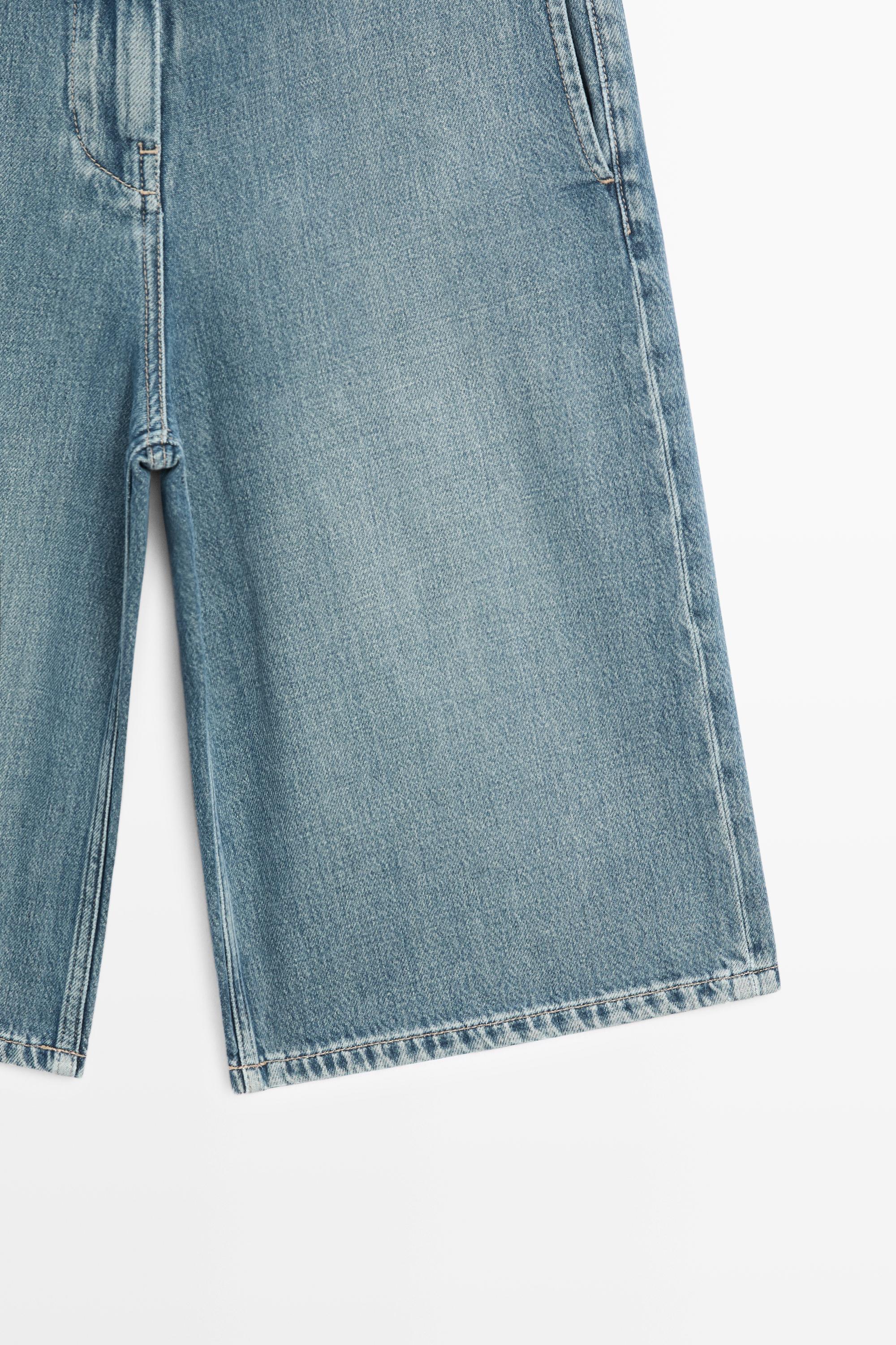 Long denim Bermuda shorts